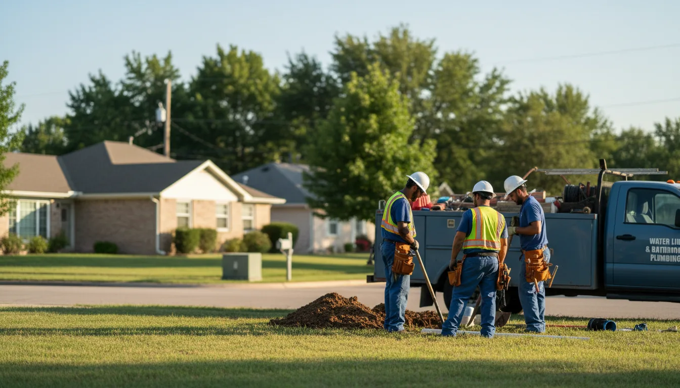 Residential water line and bathroom plumbing service in Graham, NC